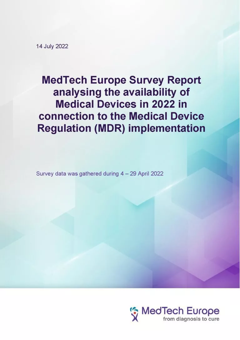 MedTech Europe Survey Report - Titelseite